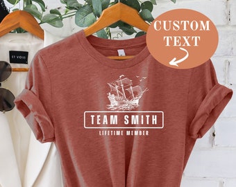 Custom Family Reunion Shirt, Personalized Matching Family Shirt, Schooner Graphic T Shirt, Boat Owner Gift, Sailing T-shirt, Sailing Gift