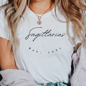 Sagittaire personnalisé Année personnalisée Zodiaque Astrologie T-shirt Sweat à capuche Cadeau d’anniversaire Année de naissance Cadeau pour ami, Cadeau pour elle, Noël