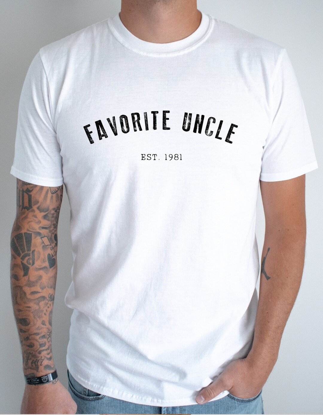 Personalized Favorite Uncle Shirt, Gratitude Shirt, Custom Birthyear ...