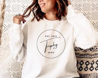 Personalized Trophy Wife Shirt Funny Shirt for Wife, Funny Anniversary Gift Custom Wedding Gift, Gift for Her, Valentines Gift, Mother's Day