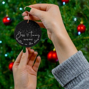 Adorno de mapa estelar personalizado / personalizado, cielo nocturno, constelación, regalo de pareja, regalo de aniversario