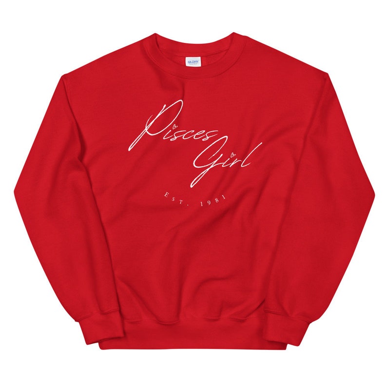 Personalized Pisces Girl Zodiac Astrology Sweatshirt Birthday Gift Birth Year Gift for Friend Sweatshirt for Woman Gift for her