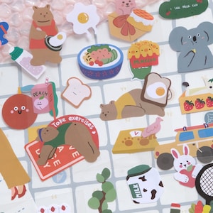 Sticker Sheet | Cartoon Sticker | PVC | Laptop Sticker | Scrapbook Sticker | DIY | Cute | Korean Style