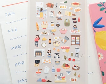Home Baking Stickers | Suatelier no.1117 Vlog Cooking Planner Stickers