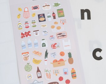 Market | Sticker Sheets | Stationary | Planner Sticker | Journal Sticker | Labels | Handcraft | DIY Supplies | Tag | Korean | Cute