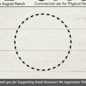 SVG Heart Round Frame - Heart Round Frame Svg - Frame, Wreath, Round Cut Fill - SVG and PNG File - Cricut - Silhouette - Valentine Svg