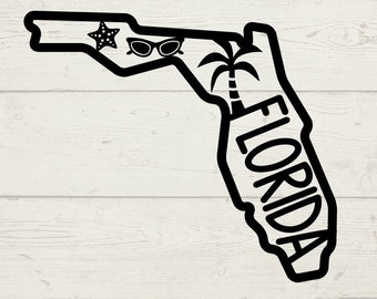 Florida SVG File - Svg Florida State - Florida Png File - Cricut - Silhouette -Florida Cut File - Florida Beach