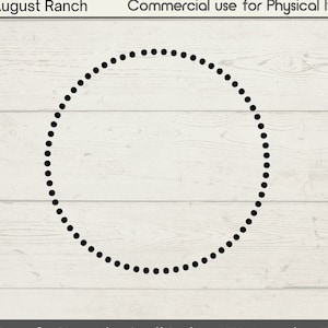 SVG Dot Circle Frame - Border, Frame, Wreath - SVG and PNG File - Cut File - Cricut - Silhouette - Glowforge Frame