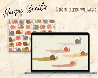 Boho Snail Animal Desktop Wallpaper for Laptop