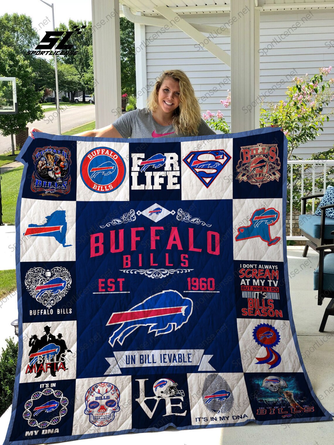 Buffalo Bills Football Super Bowl Quilt Blanket Bedding Family Etsy