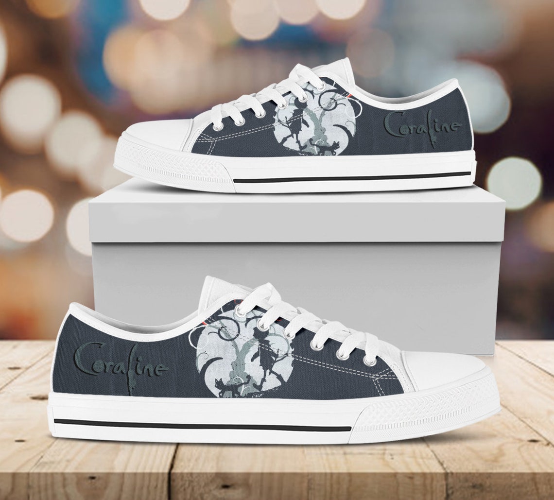 Coraline Movie Lowtop Canvas Shoes Birthday Unisex Gift Coraline Movie Lowtop Canvas Shoes Birthday Unisex Gift