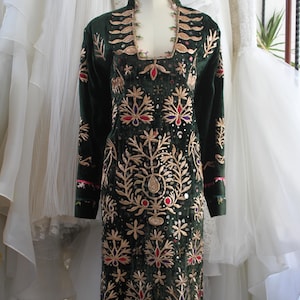 Antique Ottoman dress, Traditional Turkish dress, Hand Embroidered dress, Turkish Anatolian robe, Antique Turkish Kaftan
