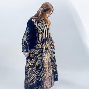 Antique Ottoman dress, Traditional Turkish dress, Hand Embroidered dress, Turkish Anatolian robe, Antique Turkish Kaftan