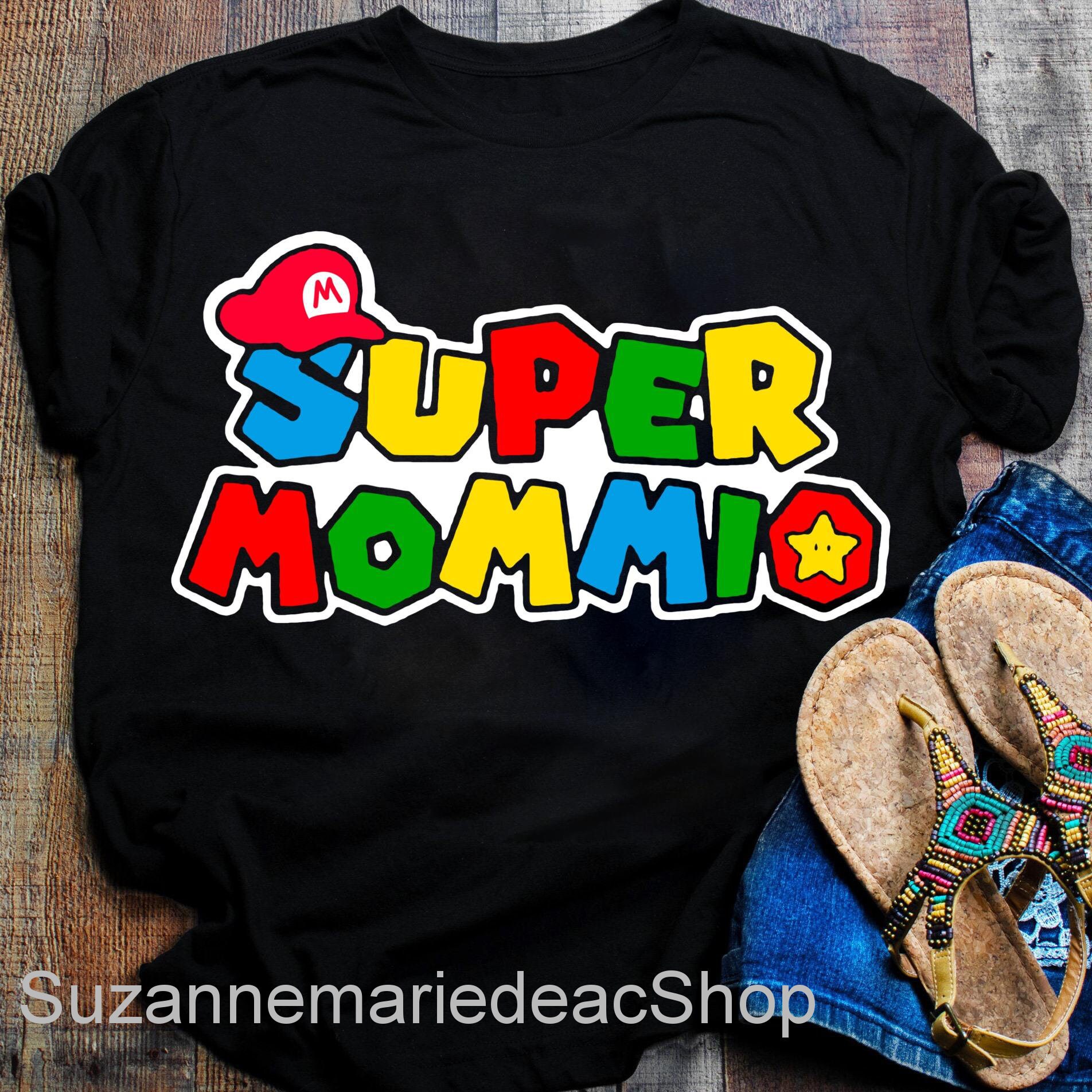 Mother's Day Shirt Super Mommio Mario Shirt Funny Mom Etsy
