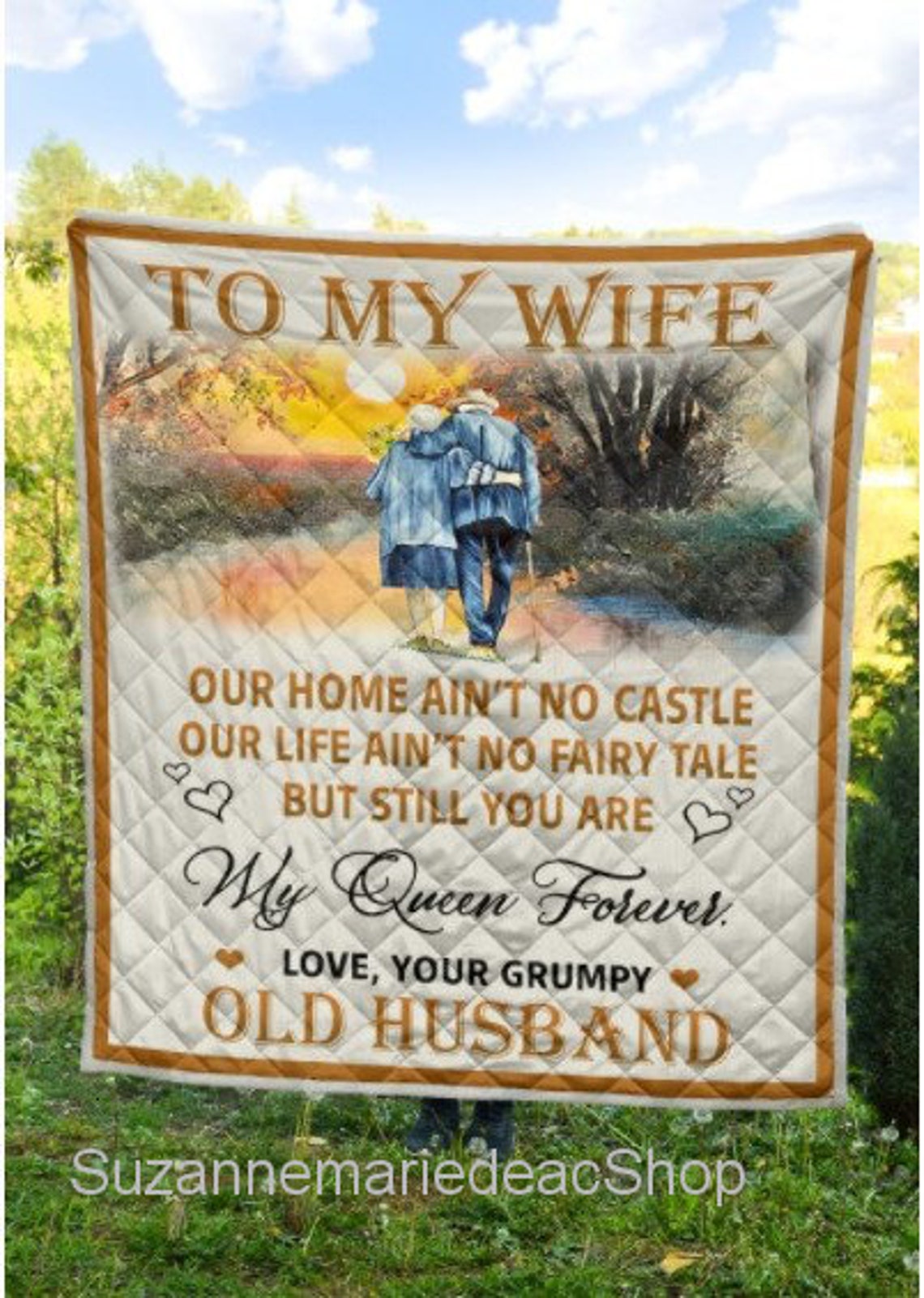 To My Wife Blanket From Husband Love Your Husband Blanket Etsy