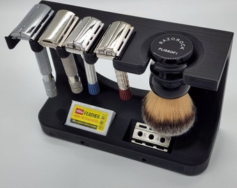4 Razor and 1 32mm Brush Stand. Not Expandable. (Razors and Brush not included)