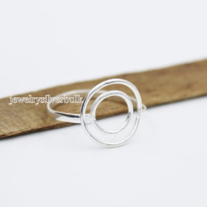 Handmade Sterling Silver Spiral Ring: Boho Statement Band