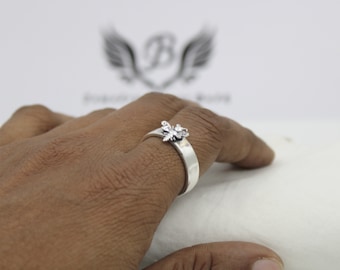 Handmade Sterling Silver Honey Bee Ring: Statement Band Ring