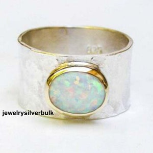 Ethiopian Opal Stone, 925 Sterling Silver, Band Ring, Stone Ring, Statement Ring, Handmade Ring, Woman Ring, Wedding Ring, Gift For Her