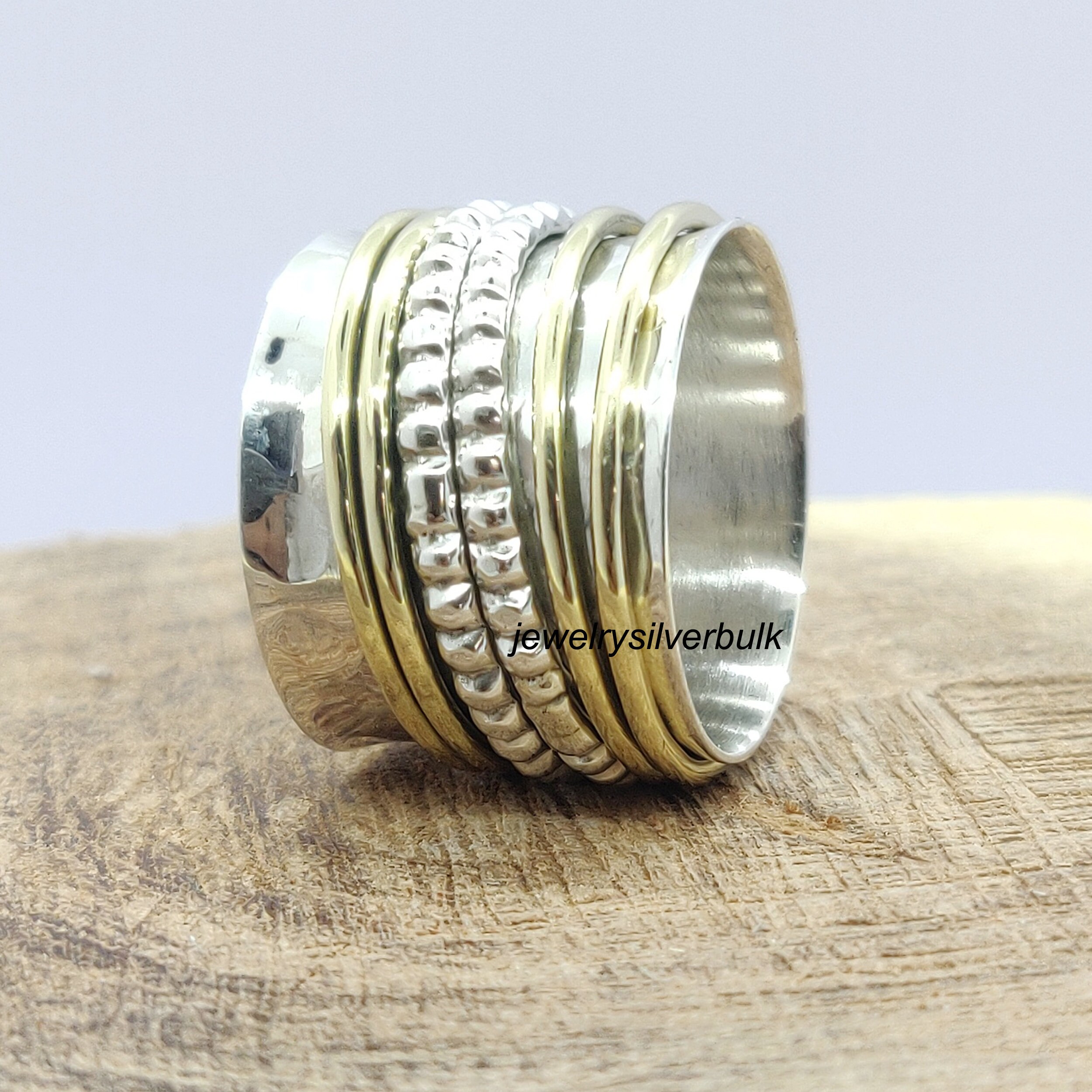 100 Pure 925 Sterling Silver Spinner Ring Handmade Ring Etsy