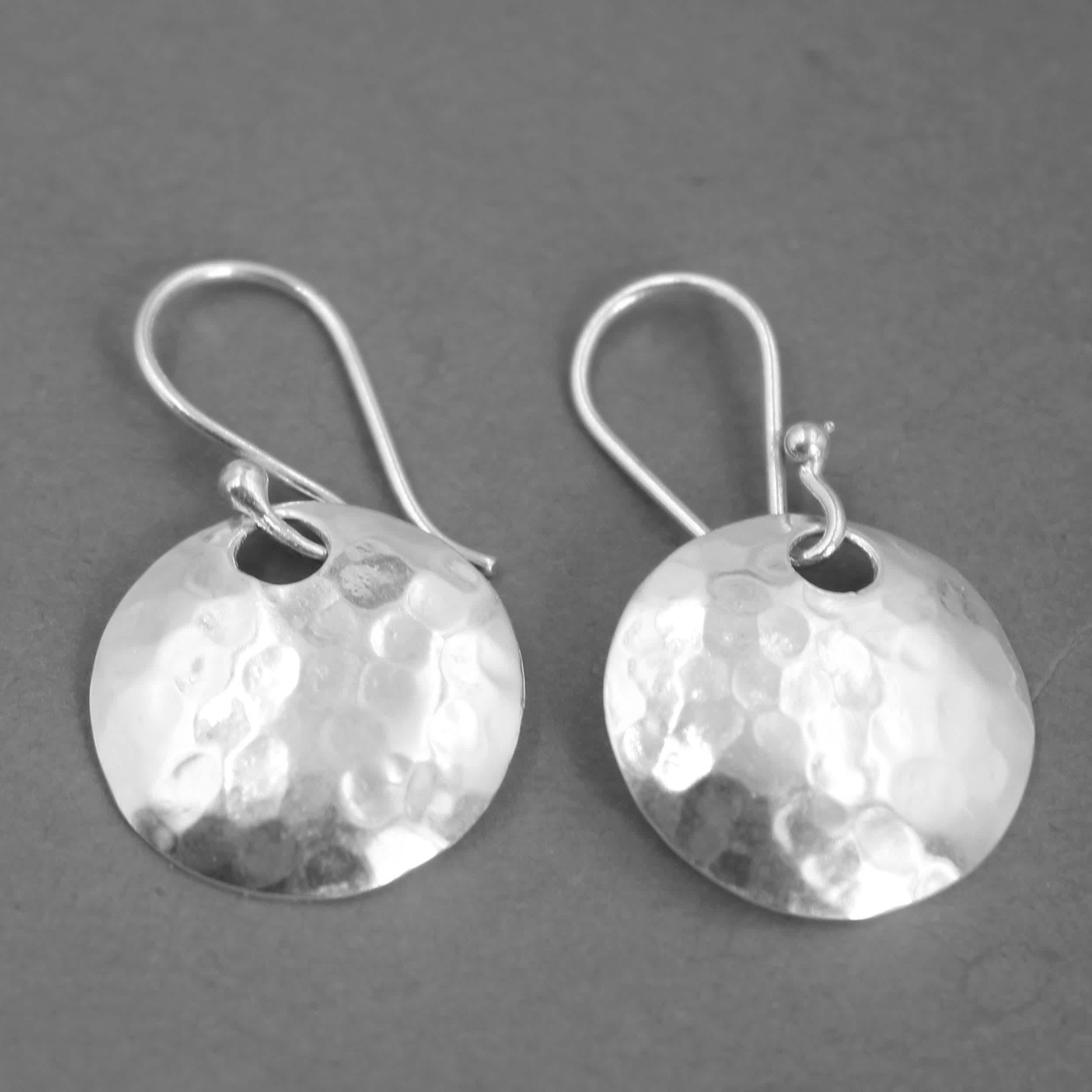 Boucles D'oreilles Disques Multi-articulées Originales - Cognac Translucide, Occasion