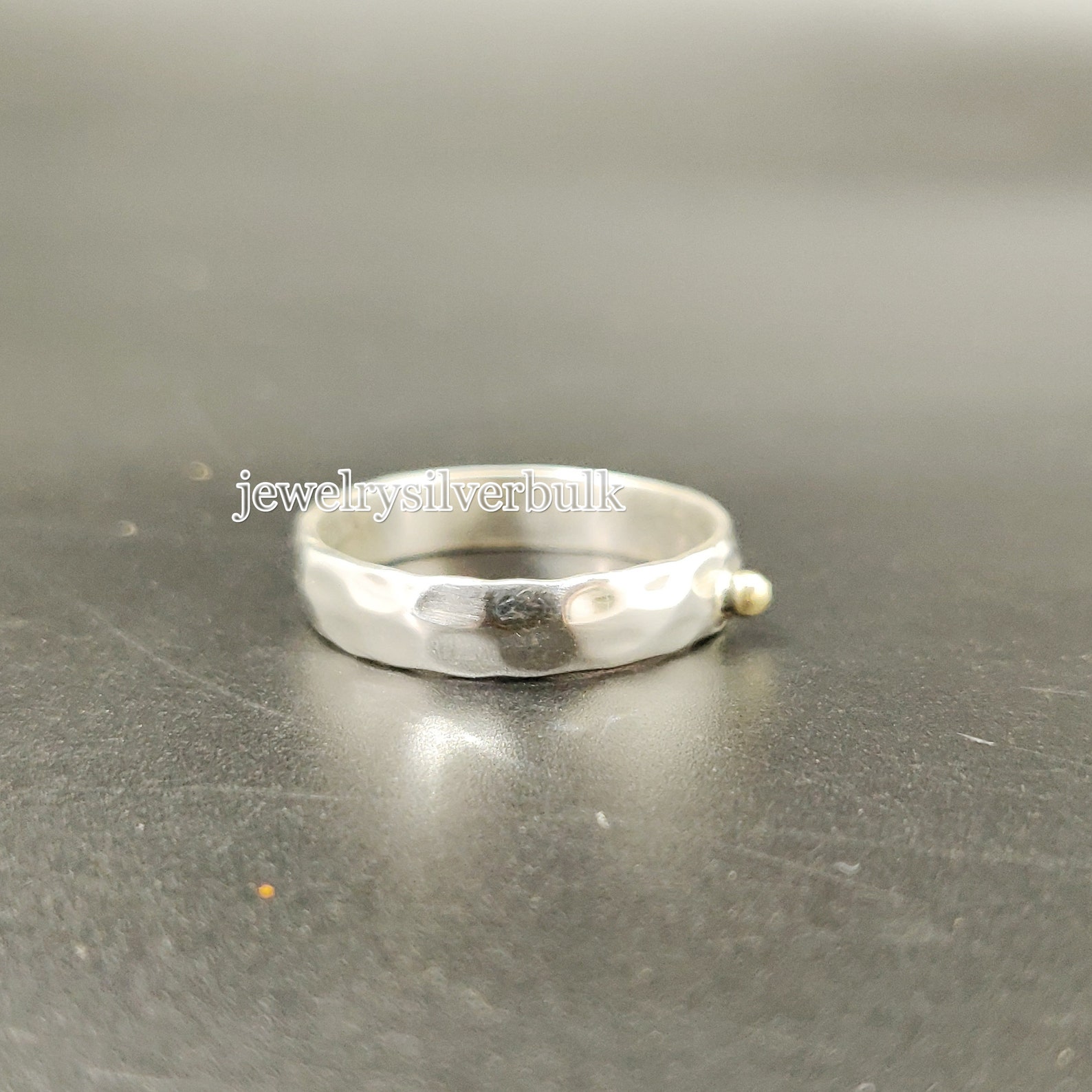 925 Sterling Silver Anxiety Ring Worry Ring Brass Beads Etsy