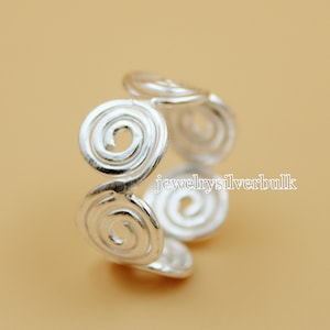 Handmade Sterling Silver Spiral Ring: Chunky Statement Band