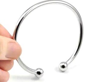 Handcrafted Sterling Silver Open Cuff Bracelet, Adjustable