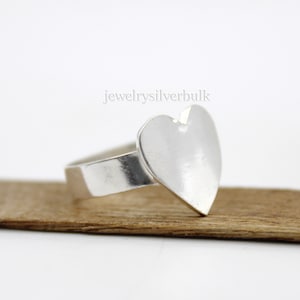 Heart Ring, 925 Sterling Silver Ring, Band Ring, Silver Heart Ring, Love Ring, Dainty Ring, Heart Shape Ring, Statement Ring, Handmade Ring