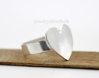 Heart Ring, 925 Sterling Silver Ring, Band Ring, Silver Heart Ring, Love Ring, Dainty Ring, Heart Shape Ring, Statement Ring, Handmade Ring