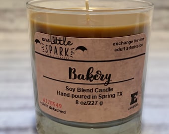 BAKERY-Main Street Bakery Inspired Candle-Disney Inspired Candles-Magic Kingdom-Soy Blend One Little Spark Candle Company 8 oz Candle