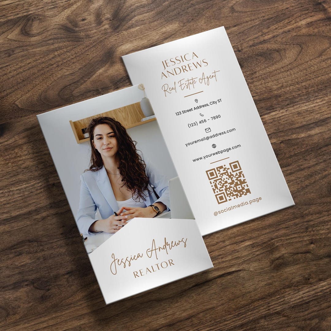 Real Estate Agent Business Card Template, Realtor Agency Custom Card ...
