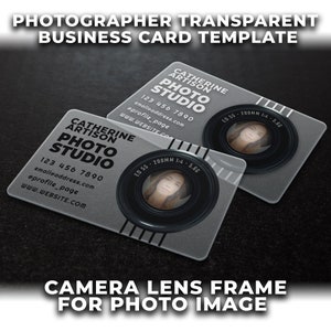 Fotografie Transparente Visitenkarten Design Vorlage