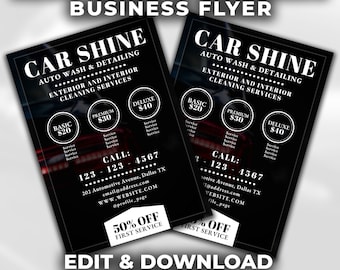 Car Wash and Detailing Flyer Template