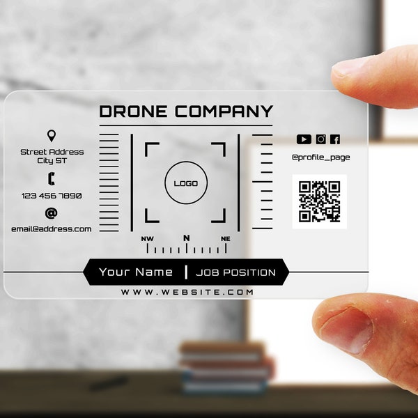 Drone services business card template