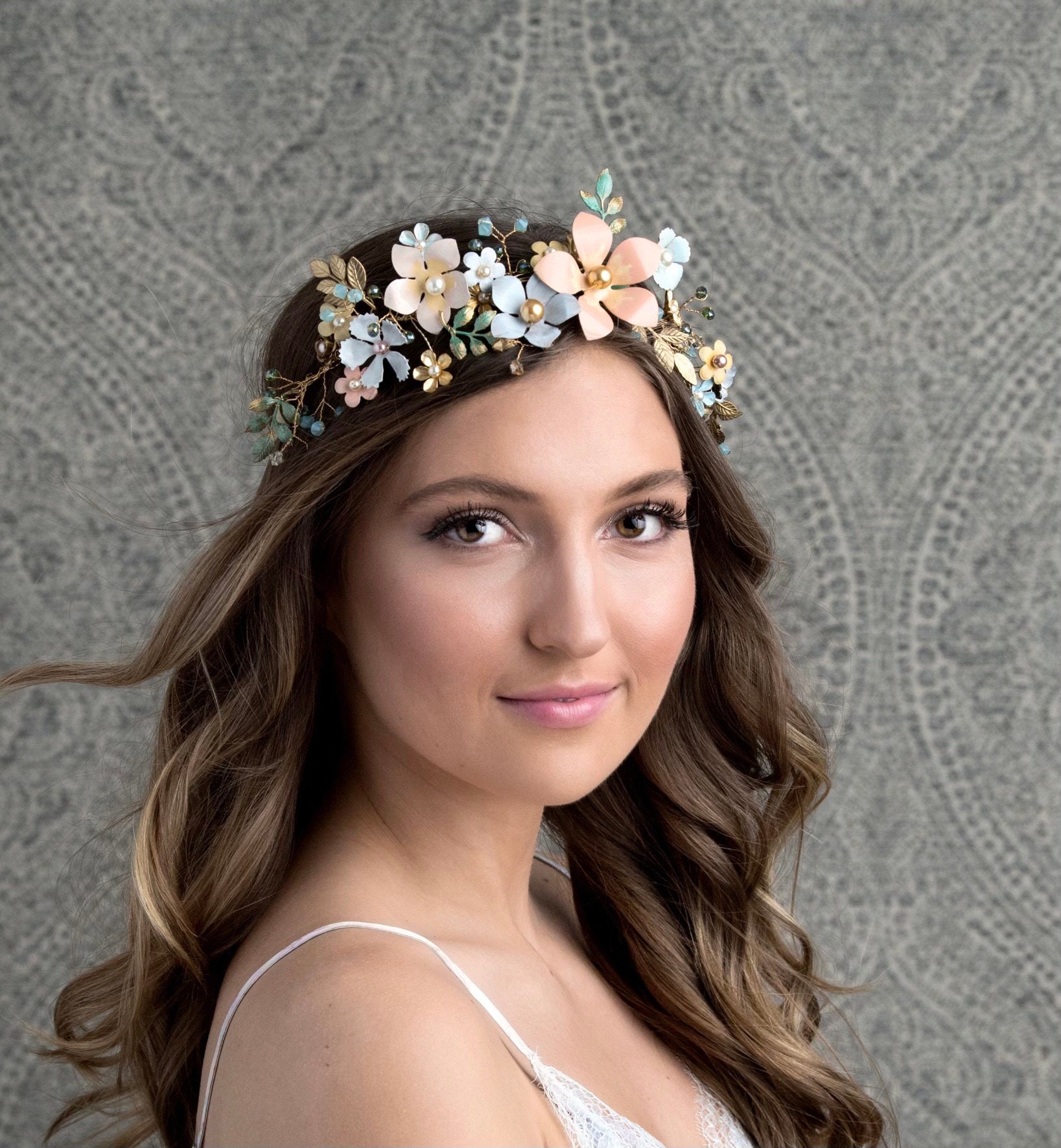 Flora Wedding Tiara Etsy