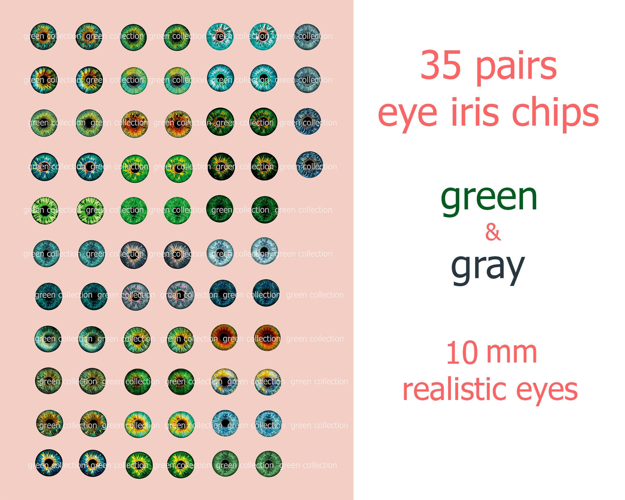 Eye Iris Chips Printable Digital Pattern Realistic Doll | Etsy
