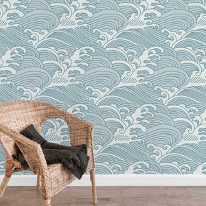 Removable Wallpaper Peel and Stick Wallpaper Wall Paper - Waves Wallpaper