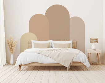 Large Arches Wall Decal Set | Geometric Boho Design | Headboard Sticker | Removable Wall Art