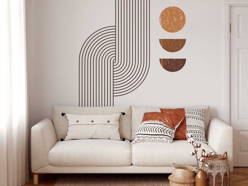 Boho Geometric Wall Arch Decal Set: Peel & Stick Decor - Etsy