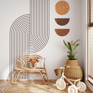 Boho Geometric Wall Arch Decal Set: Peel & Stick Decor - Etsy
