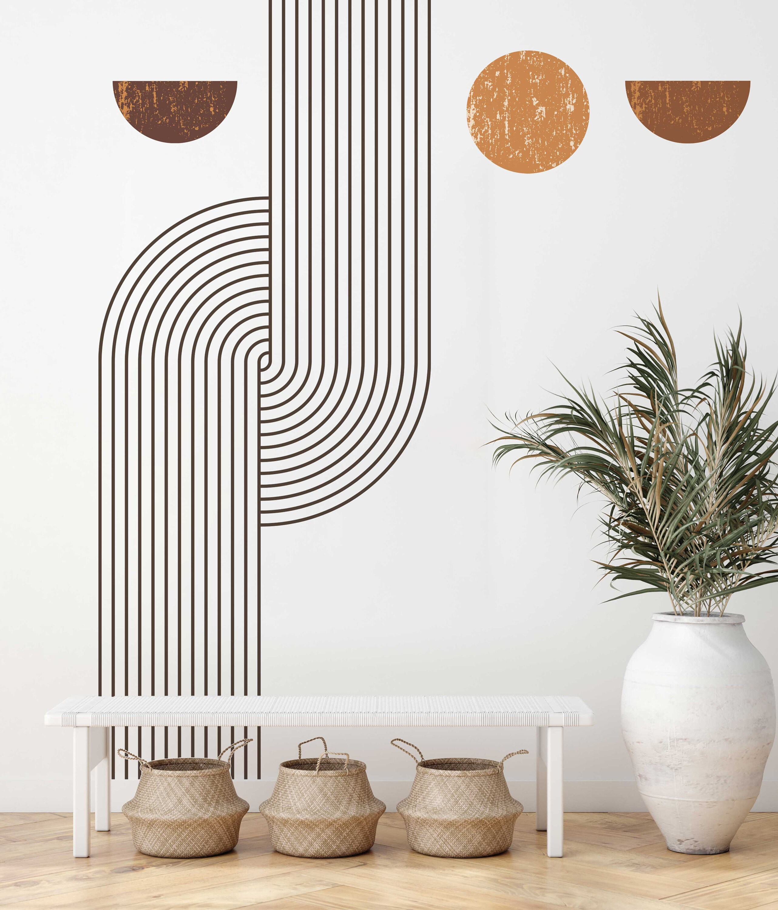 Boho Geometric Wall Arch Decal Set: Peel & Stick Decor - Etsy