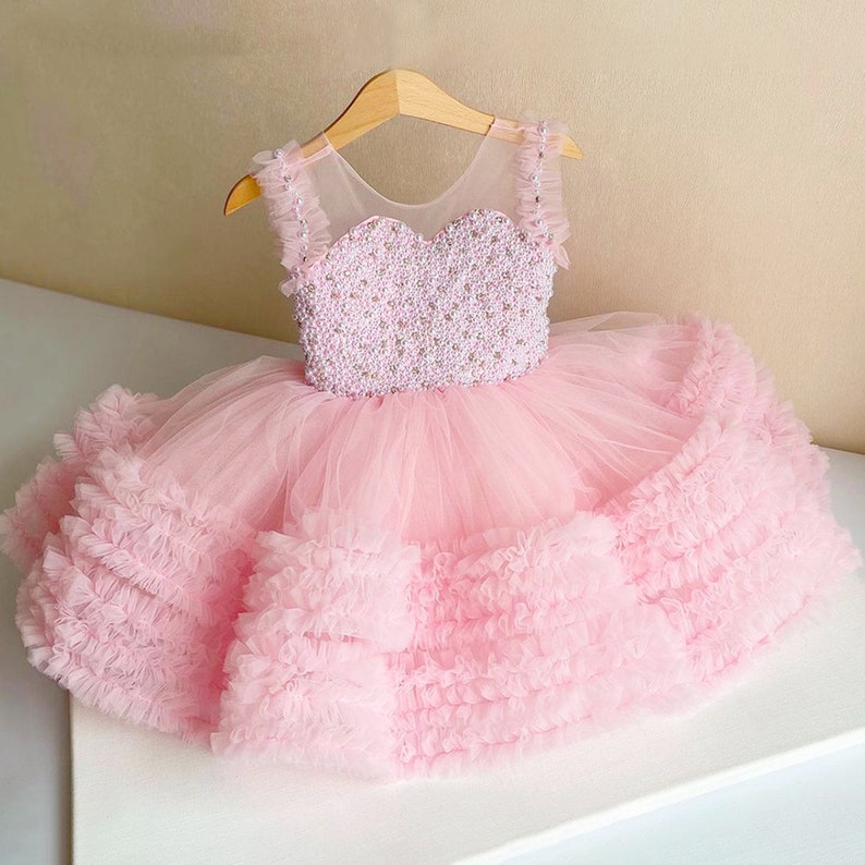 Pearl Toddler Birthday Dress Puffy Girls Party Dresses Tutu Etsy