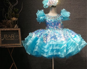 Infant/toddler/baby Crystals Off-shoulder Gliz Pageant Dress 3T G081-3 Infant/toddler/baby Crystals Off-shoulder Gliz Pageant Dress 3T G081-3