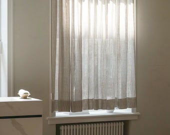 Natürliche Farbe Café Vorhang 100% Leinen, 30+ Farben, Benutzerdefinierte Vorhang, Vorgewaschene kurze Vorhänge, Küchenvorhänge