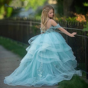 girls birthday party dresses ball gowns off shoulder girls birthday ruffle party celebration dresses ball gowns prom gowns custom