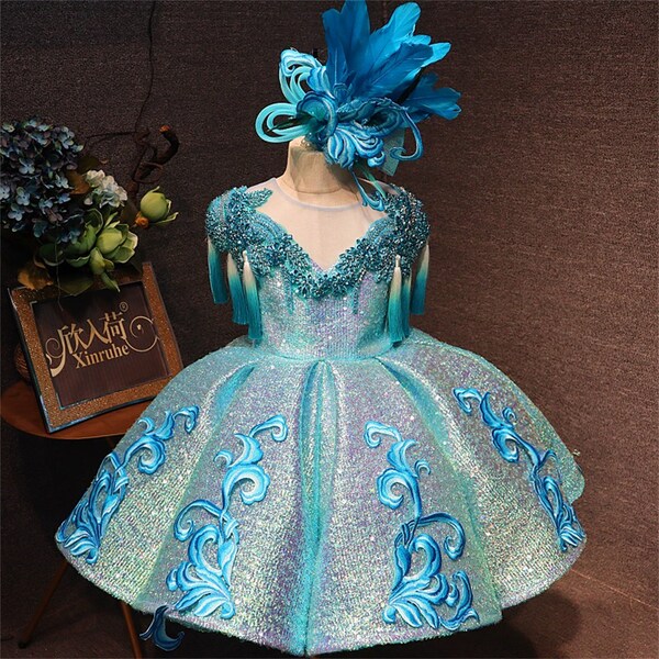 Blue Lace Dress - Etsy
