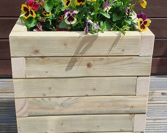 Square Wooden Treated Garden Planter (Albie Range)