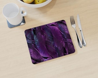 Set of 8 Elementary Purple Leatherboard Round Placemats and 8 Coasters UK Made Set of 8 Elementary Purple Leatherboard Round Placemats and 8 Coasters UK Made