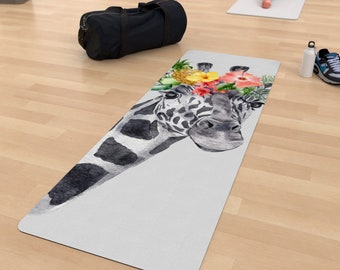 Yoga Mat - Floral Giraffe